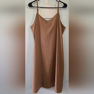Time and Tru Camel Slip Dress